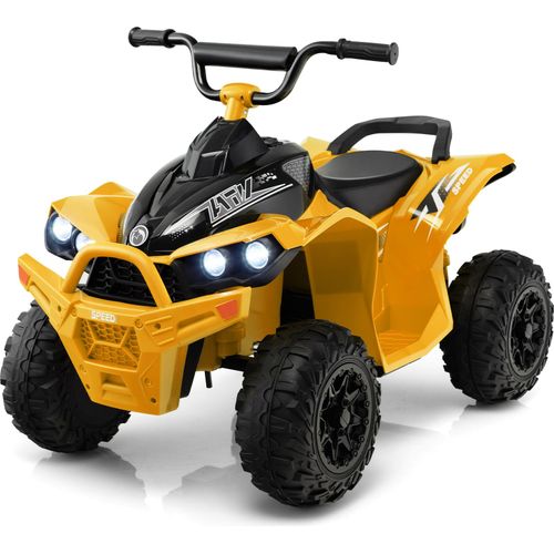 COSTWAY 12V Elektro Kinderquad, Elektroquad mit 2,2/4,3 KM/H Geschwindigkeit, Elektro Quad für Kinder 3-8 Jahren (Gelb)