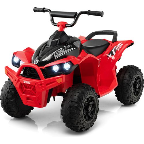 COSTWAY 12V Elektro Kinderquad, Elektroquad mit 2,2/4,3 KM/H Geschwindigkeit, Elektro Quad für Kinder 3-8 Jahren (Rot)