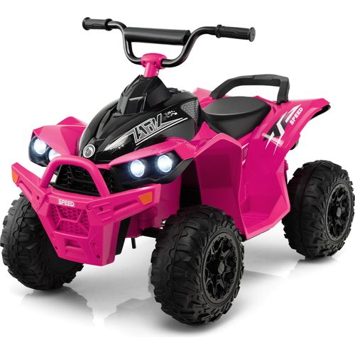 COSTWAY 12V Elektro Kinderquad, Elektroquad mit 2,2/4,3 KM/H Geschwindigkeit, Elektro Quad für Kinder 3-8 Jahren (Rosa)