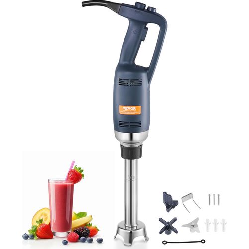 VEVOR kommerzieller Stabmixer Handmixer 350 W, 254 mm stufenloser Stabmixer mit variabler Drehzahlen und Edelstahlklinge, tragbarer Mehrzweckmixer für Suppen, Saucen, Kartoffelpüree, Sahne