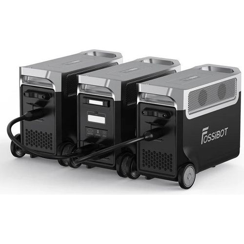 FOSSiBOT F3600 Pro mit 2x FB3840 Erweiterungsakku, 11,52 kWh Erweiterbare Solargenerato mit 3600W AC Ausgängen (7200W Peak), LiFePO4 Akkupack