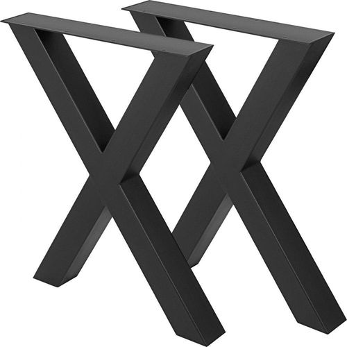 Tischbeine Metall - Tischgestell 720x760 mm - 28,3 x 29,9 Zoll Edelstahl Tischfüße - Einfache Montage - Schwarze Tischbeine Metall