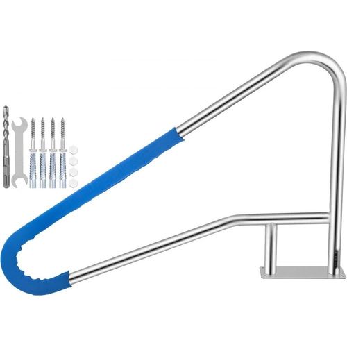 Pool Haltegriff Edelstahl - Einstiegshilfe Schwimmbad - Schwimmbad-Handlauf 113 kg Traglast - 139,7x81,2 cm - Griffbogen mit Griffbezug 4,8 cm - Treppe für Pool, Schräglagen Spa Wasserpark