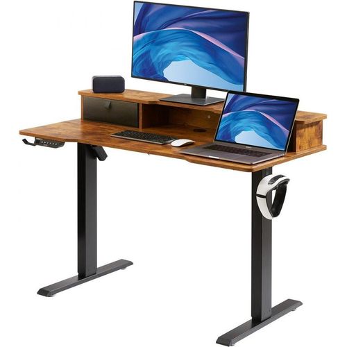 Höhenverstellbarer Stehschreibtisch - Dual-Monitor-Riser-Workstation - 47,2 x 23,6 Zoll