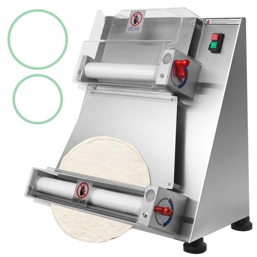 Pizzateig-Gebäckpresse - Elektrische Maschine zum Pressen von Pizza-Handküchen - 260 Stk/h - Kommerzielle Edelstahl Teigausrollmaschine - 76,2 bis 381 mm Dicke - 1-5,5 mm - Pizzateigpresse