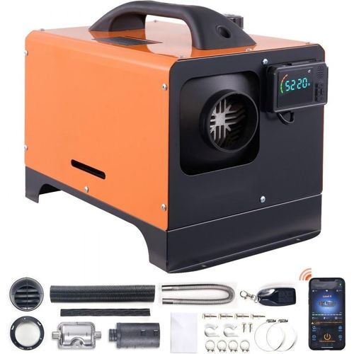 Luft Dieselheizung Standheizung 12 V 5 kW - Luftheizung Air Diesel Standheizung Lufterhitzer - 0,16–0,52 L/Std. Mit LCD-Display, 10 m Fernbedienung & Bluetooth-APP Steuerung.