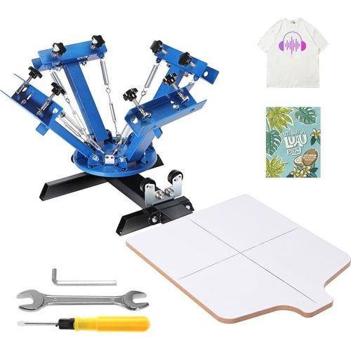 Siebdruck T-Shirt - Siebdruckmaschine - 1 Farbe 1 Station - T-Shirtpresse - Hitzepresse - Transferpresse - DIY Ausrüstung - Drucker Textildruck