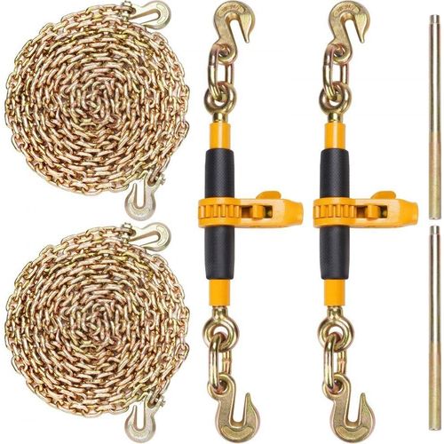 Set aus 2 Ratschen-Spannern für Ketten - Ketten-Spanner für 0,8-0,9 cm - max. 3220 kg Tragkraft