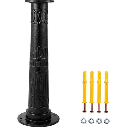 Pumpenständer - Schwengelpumpe aus Gusseisen - Handschwengelpumpe - Gartenpumpe Ständer 23,7 x 23,7 x 66 cm - Schwarz beschichtet - Handpumpe Ständer 8 mm Dicke - Ideal für Garten, Teich und Hof