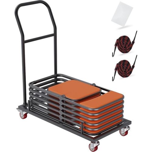 12 Stühle, Klappstuhl, Aufbewahrungswagen, Klappstuhlregal, robustes Eisen12 Stühle - Klappstuhl aus robustem Eisen - Aufbewahrungswagen - Klappstuhlregal