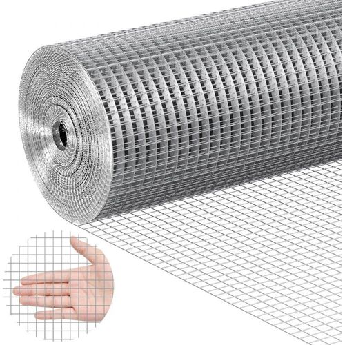 Drahtgeflecht- 610 mm x 30,48 m - Volierendraht, 19 Gauge - feuerverzinkte Maschendrahtrolle - Maschendrahtzaun für Kaninchenkäfige, Garten und kleine Nagetiere