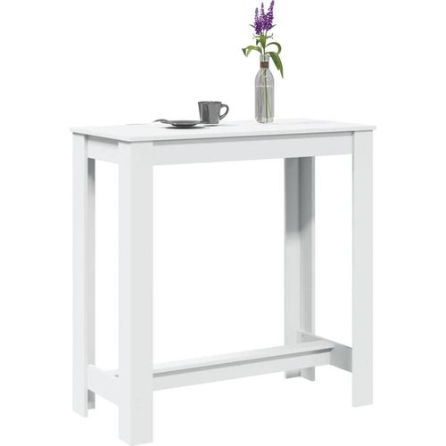 Bartisch Weiß 102x50x103,5 cm Holzwerkstoff