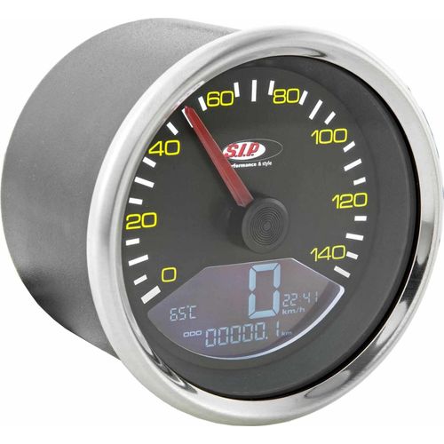 Performance SIP Tachometer 140 km/h 14.000 U/min Digital/Analog Stahl 20 Funktionen