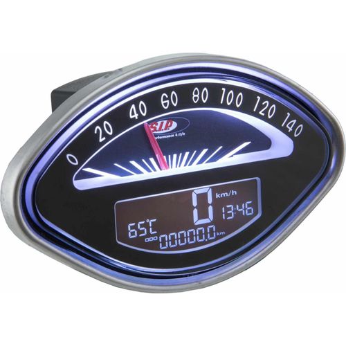 SIP 2.0 Digitaler Tachometer/Drehzahlmesser LCD 20 Funktionen 140 km/h 14.000 U/min