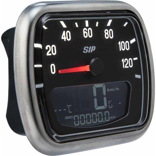 SIP-Tachometer Geschwindigkeitsmesser 120 km/h 12.000 U/min Schwarzes LCD 20 Funktionen