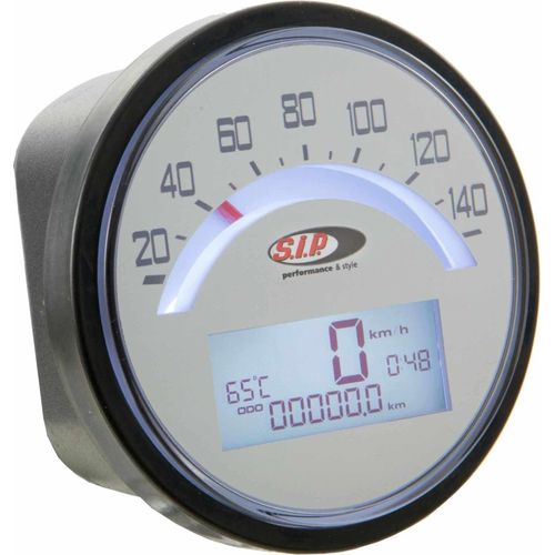 SIP Geschwindigkeitsmesser und Drehzahlmesser 2.0 20 Funktionen LCD Weiß 14.000 U/min