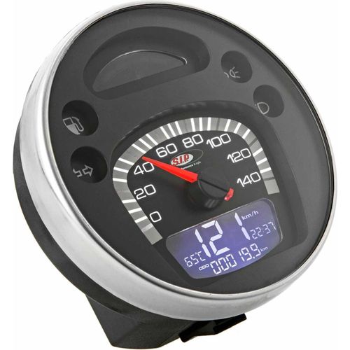 SIP 2.0 Digital/Analog Tachometer/Geschwindigkeitmesser 14.000 U/min Schwarz 24 Funktionen