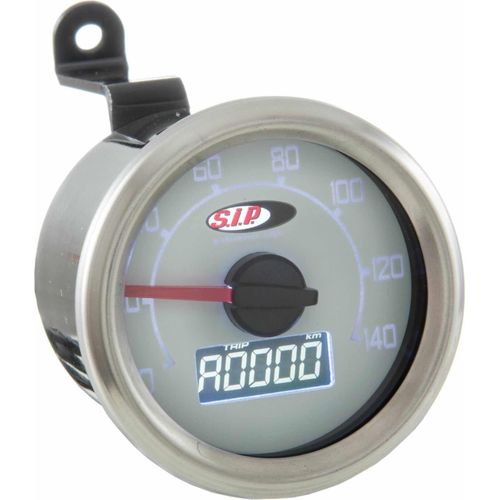 SIP-Tachometer Geschwindigkeitsmesser 2.0 48 mm LCD Schwarz/Weiß 19 Funktionen 140 km/h