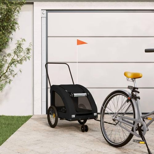 Fahrradanhänger Hunde Schwarz Oxford-Gewebe und Eisen, Fahrradanhänger 2024 Neu DesignMöbel