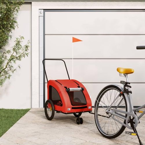 Fahrradanhänger Hunde Orange und Grau Oxford-Gewebe und Eisen, Fahrradanhänger 2024 Neu DesignMöbel