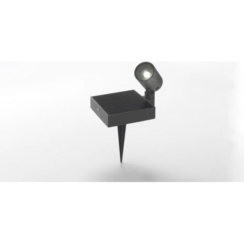 Solarbetriebener 1,3-W-LED-Bodenstrahler mit Photovoltaik IP65 dunkelgrau