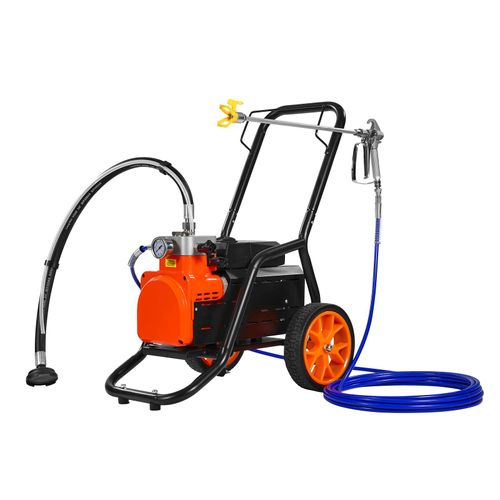 VEVOR Airless-Farbspritzgerät mit Membran, 1700 W effizientes Airless-Farbspritzgerät mit Wagen, 3000 psi Airless-Farbspritzgerät, mit Verlängerungsstang, 3,5 L/min Hochdruck Airless Farbsprühsystem