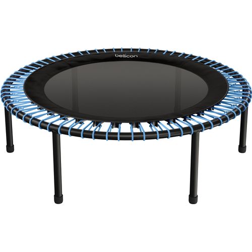 bellicon Fitness Trampolin 112cm (Blau) |Stabile Schraubbeine & Seilring-Federung bis 120kg (Stark) | Dreiteiliger Rahmen | Germany