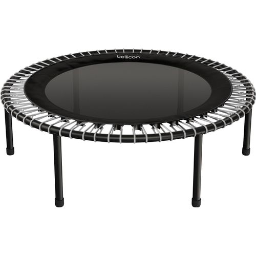 bellicon Fitness Trampolin 112cm (Grau) mit Seilring-Federung bis 90kg (Medium) | Praktische Klappbeine | Dreiteiliger Rahmen | Germany