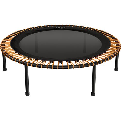 bellicon Fitness Trampolin 125cm (Orange) mit Seilring-Federung bis 90kg (Medium) | Praktische Klappbeine | Dreiteiliger Rahmen | Germany