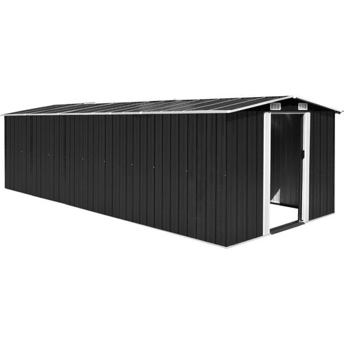 Gerätehaus 257x580x181 cm Metall Anthrazit