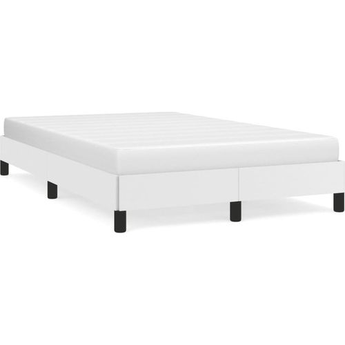Bettgestell ohne Matratze Weiß 120x190 cm Kunstleder