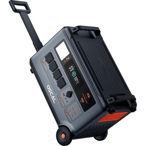 OSCAL PowerMax 6000 Tragbare Solarspeicher 3600Wh(max.7200W), LiFePO4 Powerstation für Camping Wohnmobile Notfälle, 120/240V Bidirektionale Umrichter