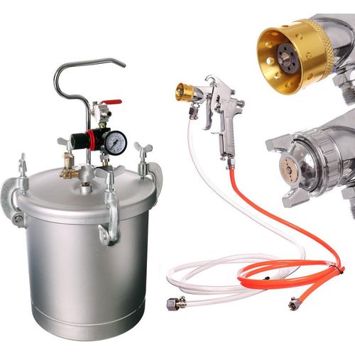 8-Liter-Farbbehälter, Farbpistole mit 2,5 mm Düse, 5 m Schläuche, Druckschlauch PT-8H-77