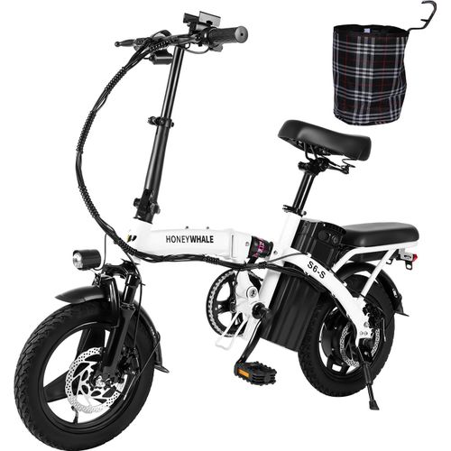 City Klapprad Elektrofahrrad E-Faltrad e Bike 14 Zoll 250W Shimano Pedelec 10AH E-Bikes Klappräder 25km/h Elektrofahrrad 40 KM