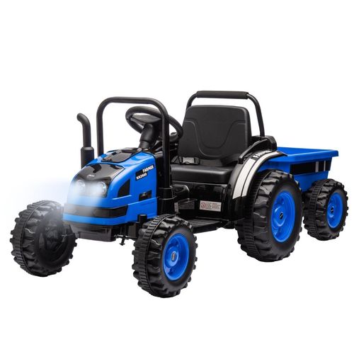 Milly Mally Farmer Elektrotraktor mit Deichsel Blau
