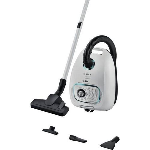 Bosch Bodenstaubsauger BGD41HYG Weiss PowerProtect System mit Fugendüse Möbelbürste Polsterbürste Teleskoprohr