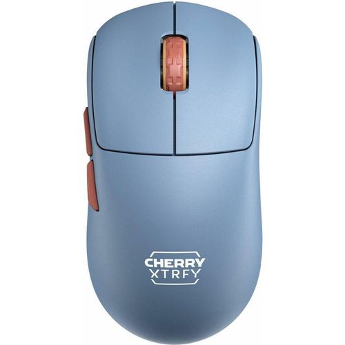 CHERRY Xtrfy M68 - Maus - optisch - 5 Tasten - kabellos - 2,4 GHz - kabelloser Empfnger (USB) - Blau (CX-M68W-BLUE)