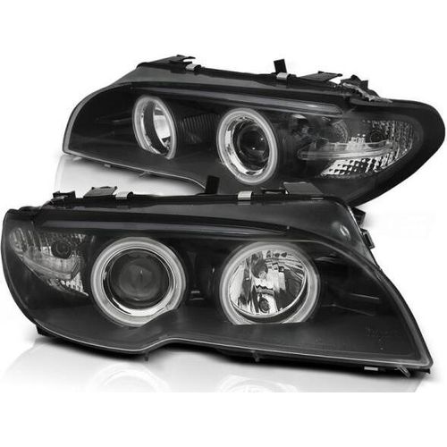 Xenon Scheinwerfer CCFL Angel Eyes für BMW 3er E46 Coupe Cabrio 03-06 Schwarz
