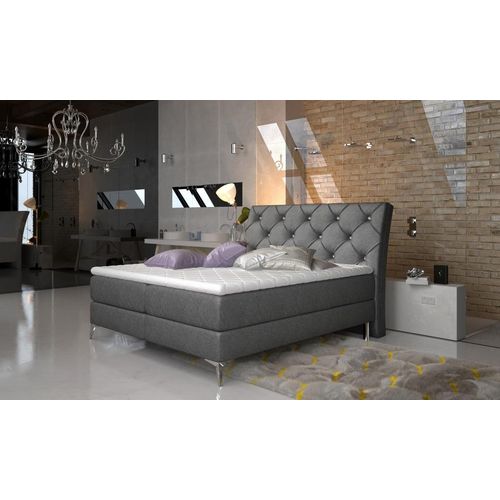 Designer Bett Schlafzimmer Betten Textil Hotel Polster Chesterfield Boxspring