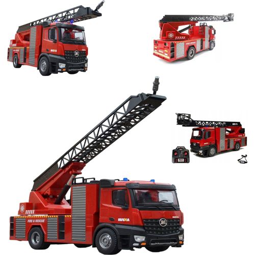 COIL RC-Auto, RC-Feuerwehr, RC Ferngesteuertes, Feuerwehrauto, HUINA 1561, 1:14, Frequenz: 2,4 GHz, LED, Sound, Steuerkanäle: 22 Kanäle, Rot