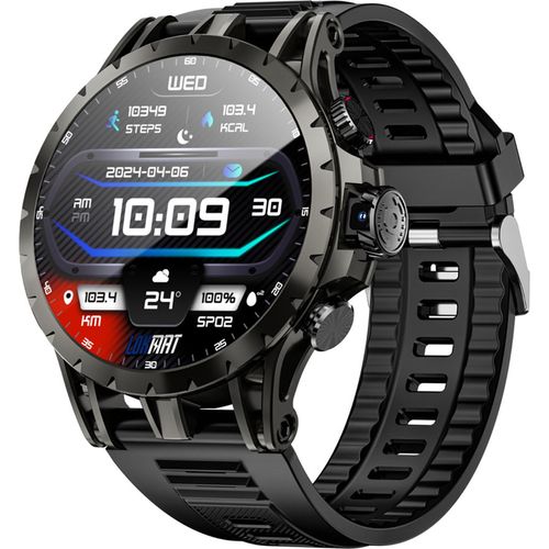 LOKMAT APPLLP 4 4G Smartwatch mit AMOLED-Touchscreen, WiFi GPS BT Smartwatch, Android 8.1, unterstuetzt Nano-SIM-Karte, unabhaengige Telefonanrufe, Gesundheitstracker, Herzfrequenzueberwachung, NFC, Kamera