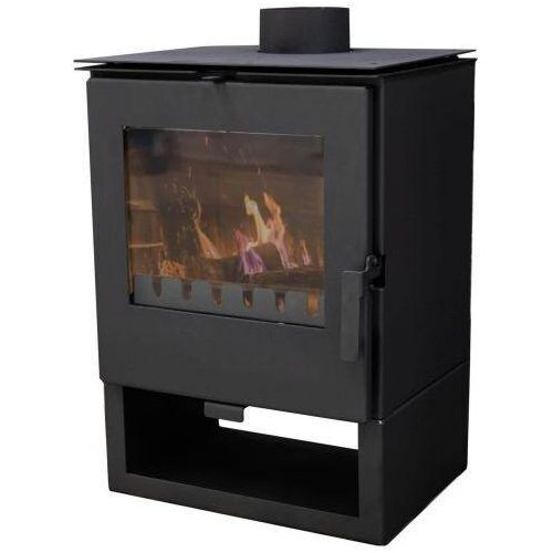Kaminofen ALAZ K5S1 Schwarz Holzofen 5 kW Holz Ofen Kamin Heizofen Dauerbrandofen Hüttenofen