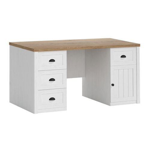 Schreibtisch Holz Holztisch Massiver Tisch Büromöbel Landhaus Büro Möbel Tische