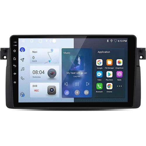 Einbau-Navigationsgeräte carplay Android13 1+32G DAB Radio 4Core Für bmw e46 autoradio 1998-2006 GPS 9''Navi BT SWC WIFI 2DIN