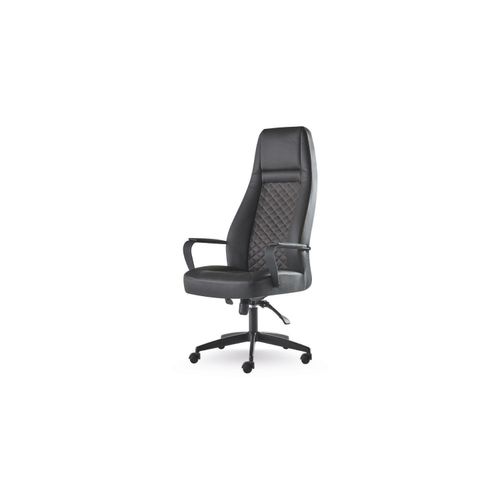 Bürostuhl Schwarz Drehsessel Arbeitszimmer Modern Büro Rollen Leder