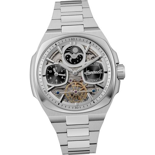 Ingersoll Edelstahl Herren Uhr Analog Sport Armbanduhr silber D2UIN15802