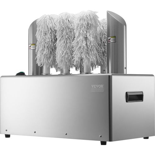 VEVOR Gläserpoliermaschine Weinglas-Poliermaschine mit 8 Polierköpfen, 660 Tassen/h, elektrischer kommerzieller Glaspolierer für Sektgläser, Bierkrüge, Becher, perfekt für Bar, Restaurant