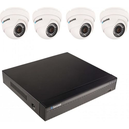 - 8MP Kameraset Secutek mit 4k Aufzeichnung SLG-NVR3604CDP1S800 - 4x 8MP dome Kamera, NVR