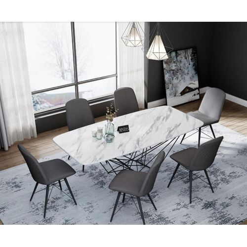 Design Tisch Esstisch Metall Tische Büro Konferenz Esszimmer Essbereich Designer