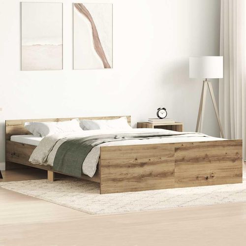 Bettgestell ohne Matratze Artisan-Eiche 140x190cm Holzwerkstoff